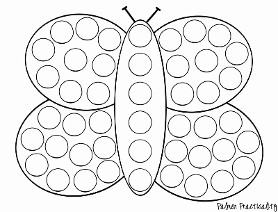 Dot to Dot Art Printables butterfly Do A Dot Art Coloring Page
