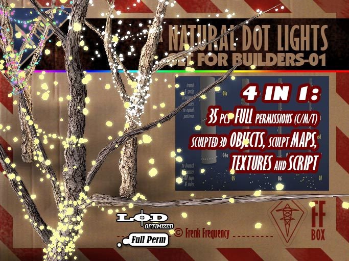 Dot to Dot Christmas Printables Second Life Marketplace [ffbox] 35x Natural Dot Lights Set
