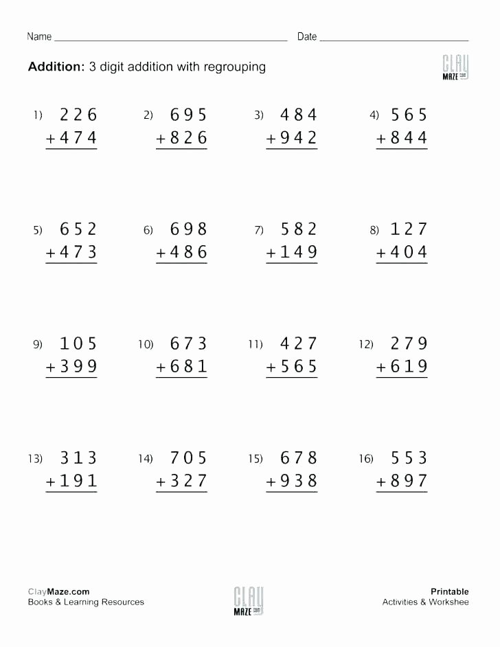 Double Digit Addition Coloring Worksheets Addition with Regrouping Worksheets