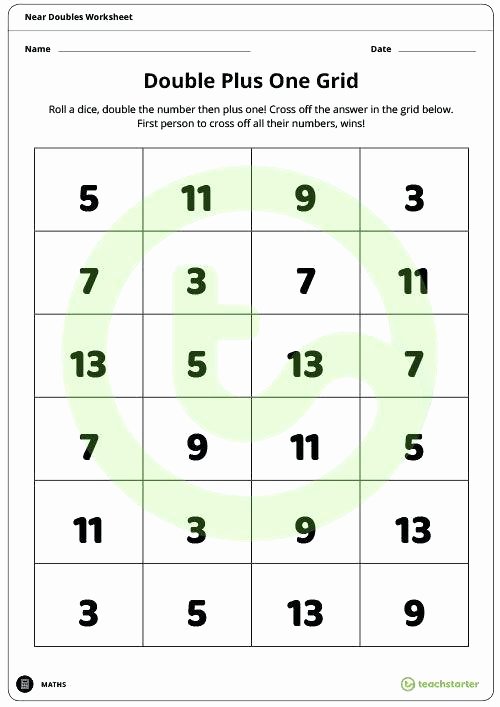 Doubles and Near Doubles Worksheets Near Doubles Worksheet – Eastcooperspeakeasy