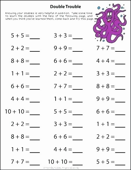 Doubles Math Fact Worksheets Doubles 1 Worksheets Doubling Numbers Subtracting Minus Free