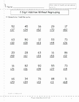 Doubles Math Worksheet Double Digit Addition No Regrouping Worksheets for Adding