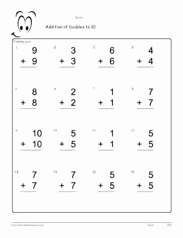 Doubles Math Worksheet Math Addition Worksheets Adding 0 Google Search Teaching 1