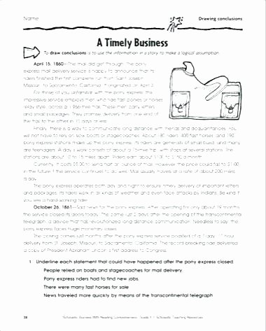Drawing Conclusions Worksheets 4th Grade Drawing Conclusions Worksheets for All Conclusion as Well