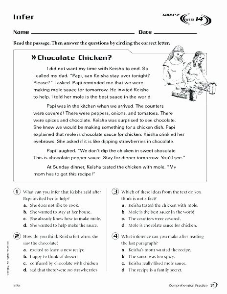 Drawing Conclusions Worksheets 4th Grade Drawing Conclusions Worksheets Grade Inference 3 Free for