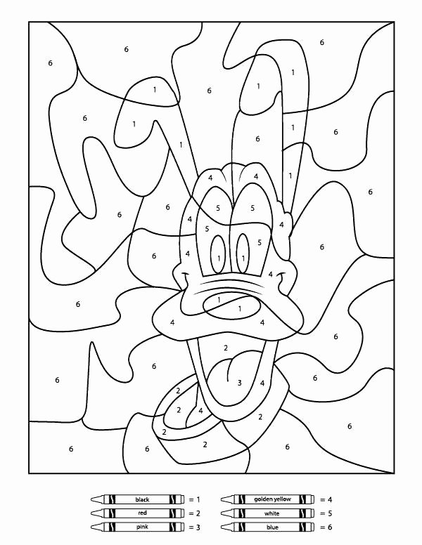 Easy Color by Number Worksheets Coloring Pages Colors Preschool