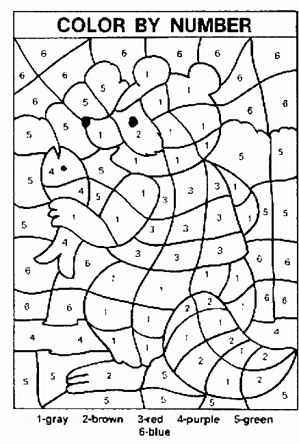 Easy Color by Number Worksheets Number Coloring Pages Summer Color by Number