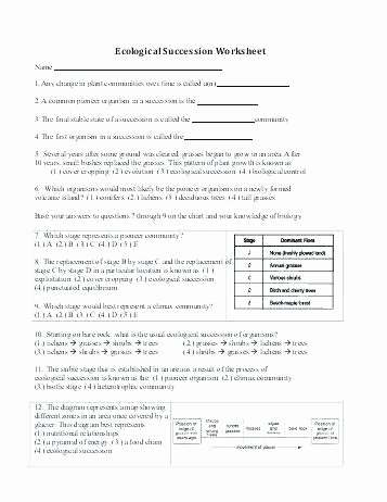 Ecology Worksheets Middle School Ecology Worksheets Worksheet 1 Answer Key for High School