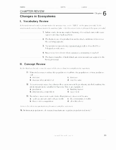 Ecology Worksheets Middle School organization Worksheets for Students – Primalvape