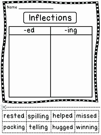 Ed and Ing Endings Worksheets Adjectives In Ed and 1 Worksheet Worksheets Grade Ed and Ing