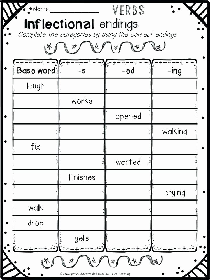 Ed and Ing Endings Worksheets Ed Ending sounds Worksheets Double the Final Consonant