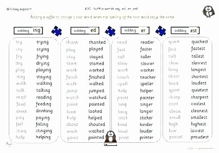 Ed and Ing Endings Worksheets Ed Worksheets First Grade Add and Suffix Endings 1st Ing