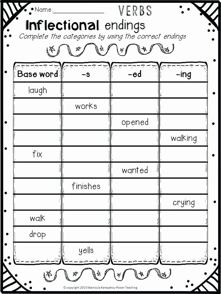 Ed Ing Worksheets Worksheet Adjectives End In Ed and Activities Worksheets