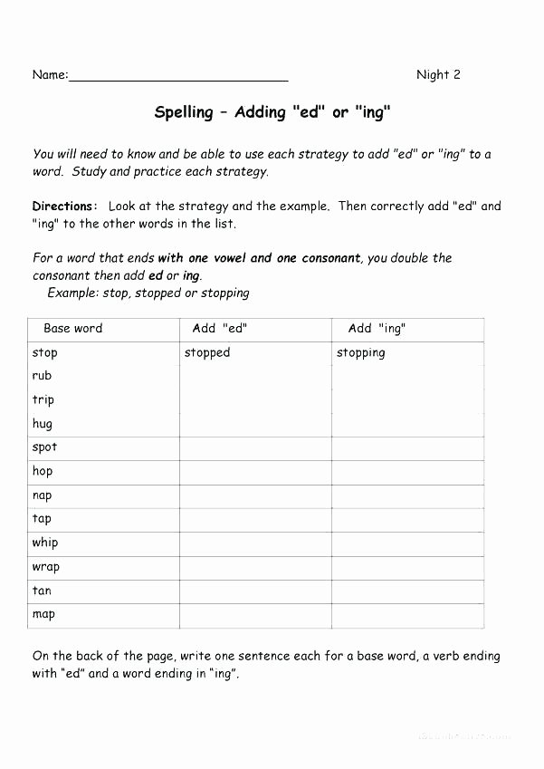 Ed Ing Worksheets Worksheets Suffix S Worksheet Grade Prefix for 4 Ing First