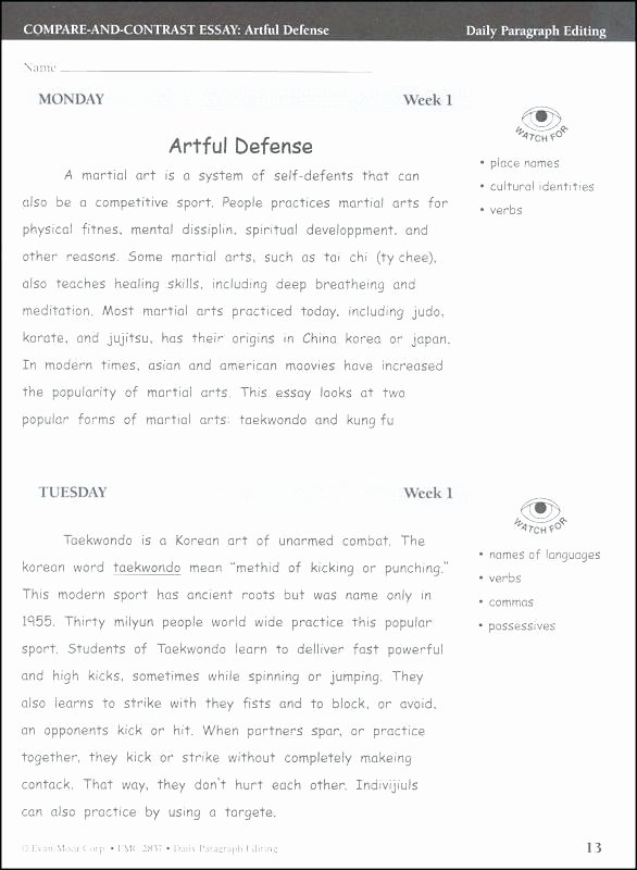 Editing Sentences 3rd Grade Paragraph Writing Worksheets for Grade Download them and Try