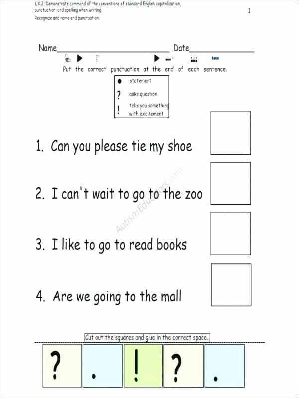 Editing Sentences Worksheet Kindergarten Worksheets First Grade Writing Conventions