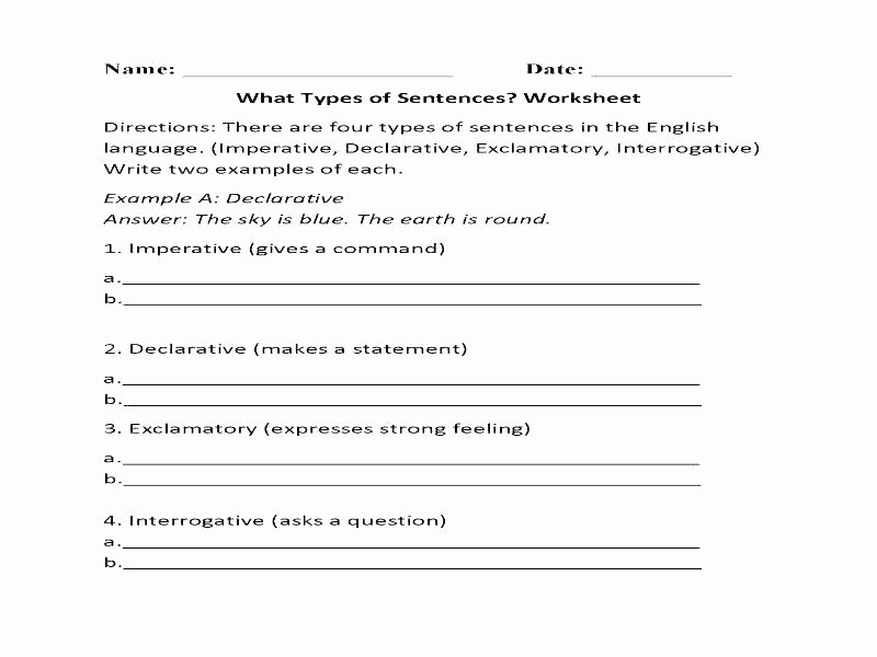 Editing Worksheet 3rd Grade Types Sentences Worksheet Quiz Grade Sentence Worksheets