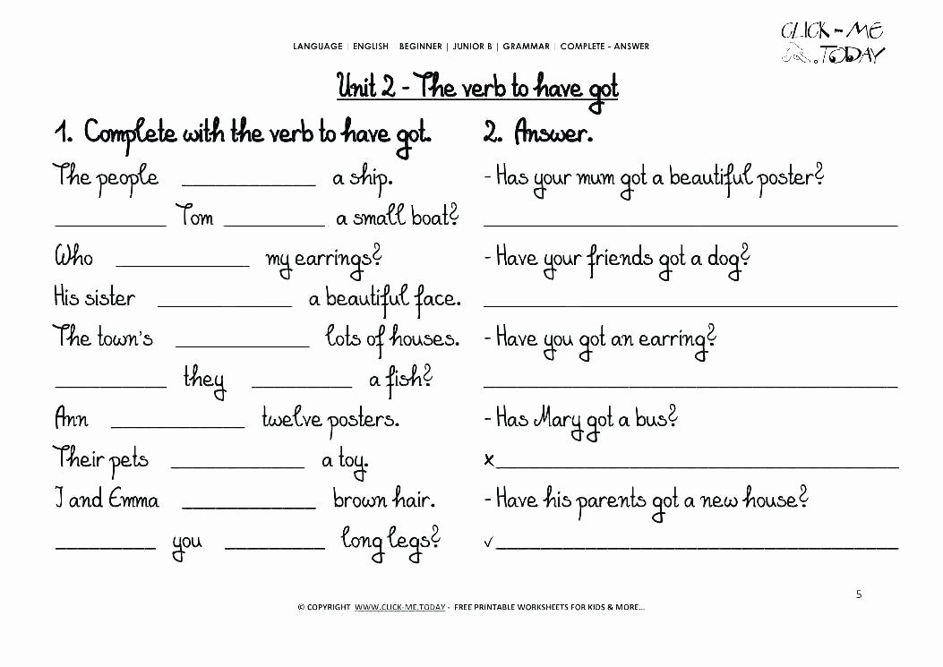 Editing Worksheet Middle School Language Worksheets for Grade 1 Free Printable Grammar