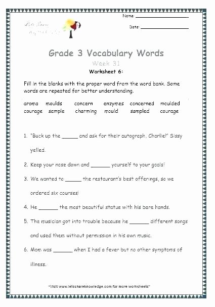 Eighth Grade Vocabulary Worksheets Grade Vocabulary Worksheets Best solutions Math 8th