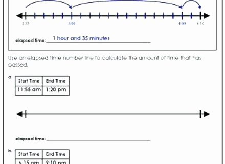 Elapsed Time 3rd Grade Worksheets Elapsed Time Number Line Worksheets