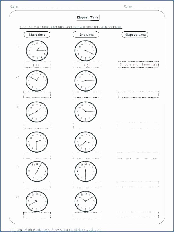 Elapsed Time 3rd Grade Worksheets Elapsed Time Worksheets Grade 3 – Trubs