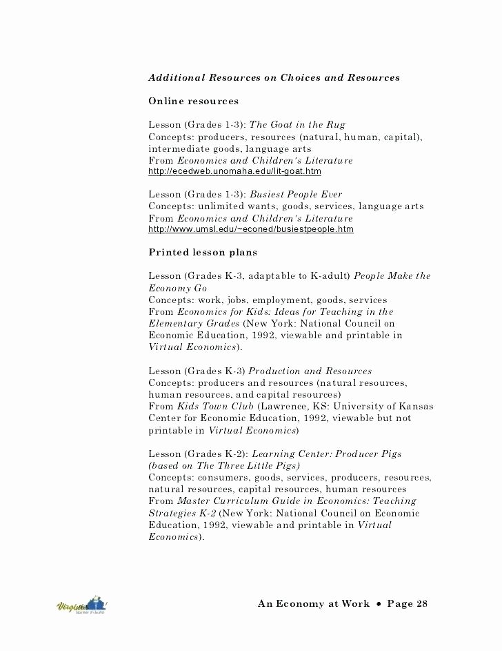 Election Worksheets for Elementary Students Economics for Elementary Students Worksheets