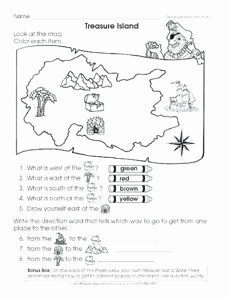 Elementary Map Skills Worksheets 1st Grade Map Skills Worksheets