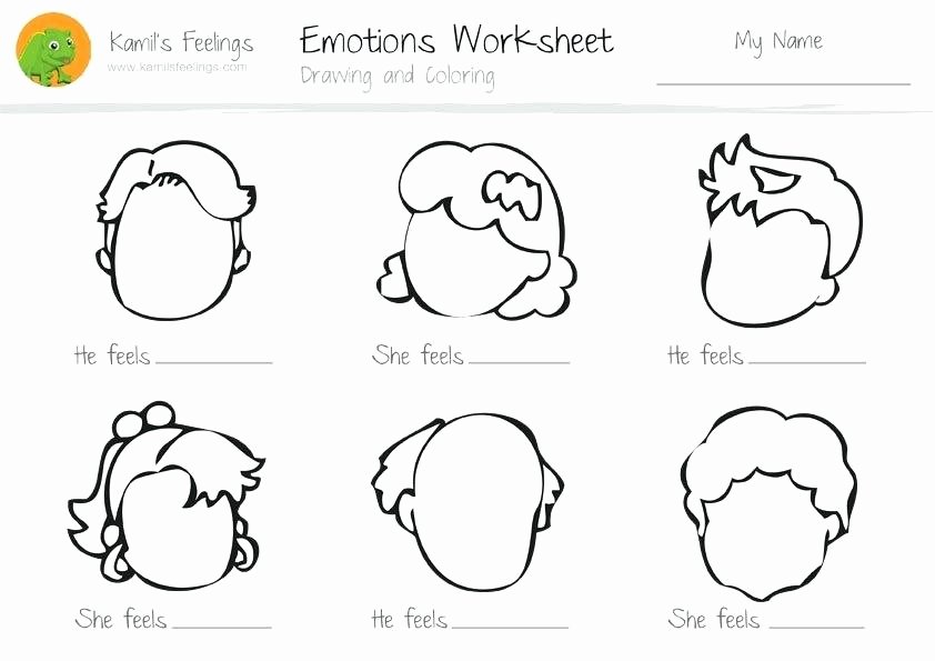 Emotions Worksheets for Preschoolers Feelings and Emotions Worksheets Printable Free Anger for
