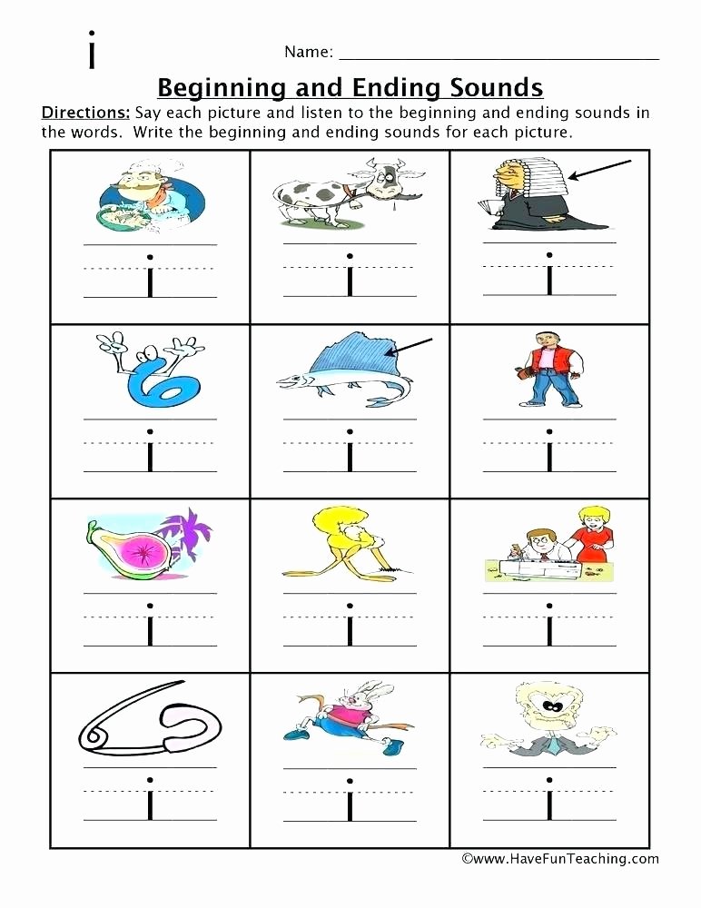 Ending sound Worksheet Lovely Worksheets for Preschool Cvc Words Teaching Worksheet