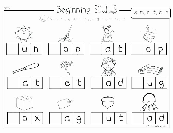 Ending sound Worksheets Free Beginning sounds Worksheets for First Grade
