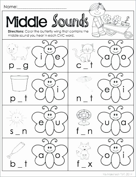 Ending sound Worksheets New Beginning and Ending sounds for Words Kindergarten