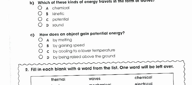 Energy 4th Grade Worksheets Awesome Science Worksheets – Onlineoutlet