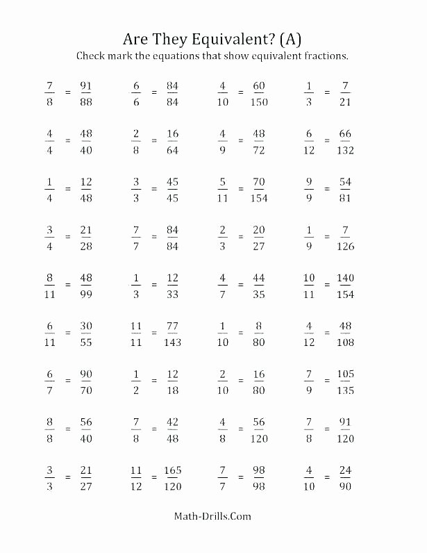 Equivalent Fractions Worksheets 5th Grade Free Fractions Worksheets Grade 4