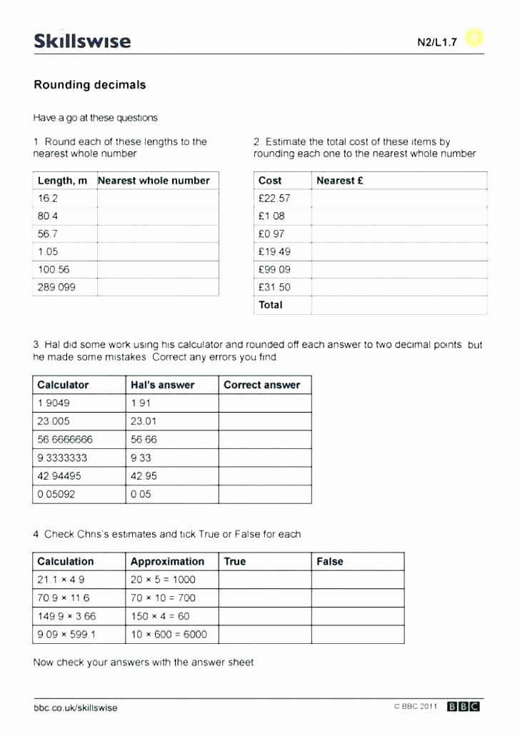 Estimate Sums Worksheet Free Printable Grade Rounding Worksheets Math Best Year