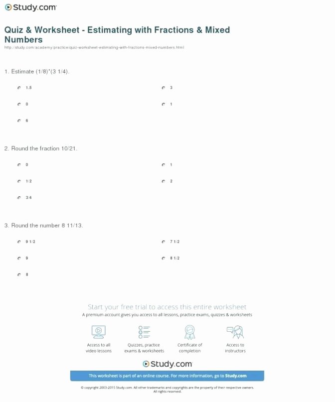 Estimate Sums Worksheet Round Fraction Math Estimating Multiplication Worksheet