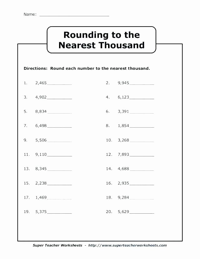Estimating Numbers Worksheets Rounding Worksheets 5th Grade Estimation Fifth Full Size and