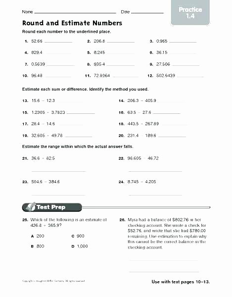 Estimating Products Worksheets 4th Grade Estimating Rounding and Estimation Worksheets S Math for
