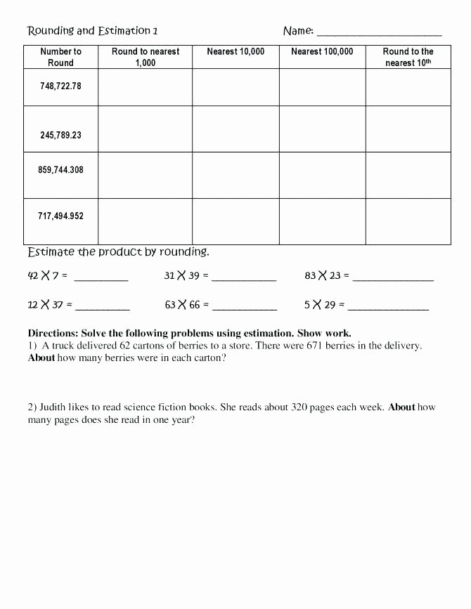 Estimating Products Worksheets 4th Grade Estimation Word Problems 4th Grade – Dzulfikar