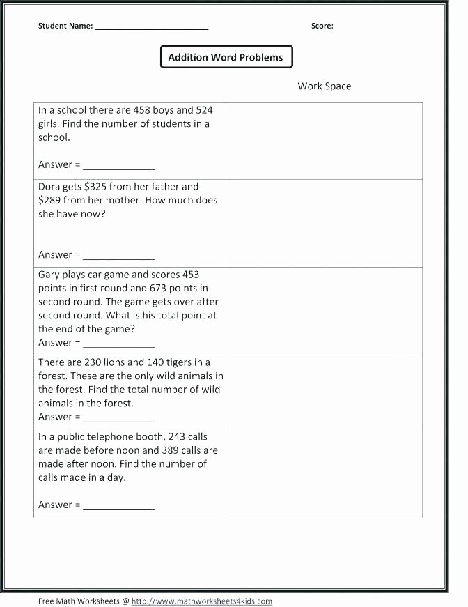 Estimating Word Problems 3rd Grade Money Word Problems Worksheets