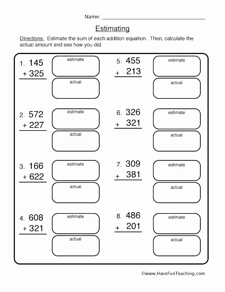 Estimation Worksheet 3rd Grade How to Estimate Numbers Math these Two Worksheets Review the