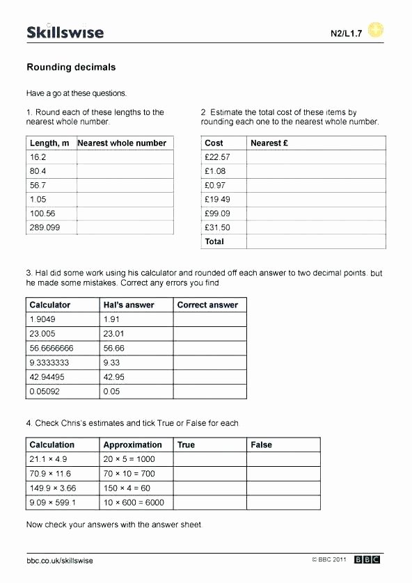 Estimation Worksheets for 3rd Grade Estimating Products Worksheets Grade Rounding and Estimation