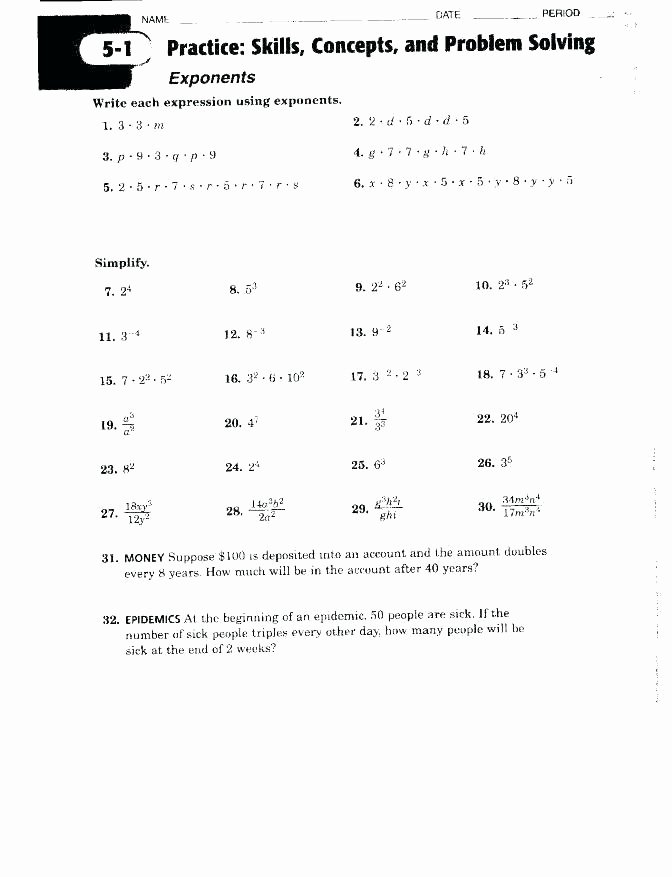 Expanded form with Exponents Worksheet Grade Exponents Worksheets Free More Multiplication