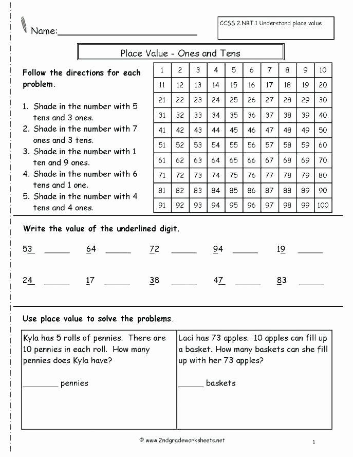 Expanded form Worksheets 1st Grade Expanded form Worksheets 2nd Grade