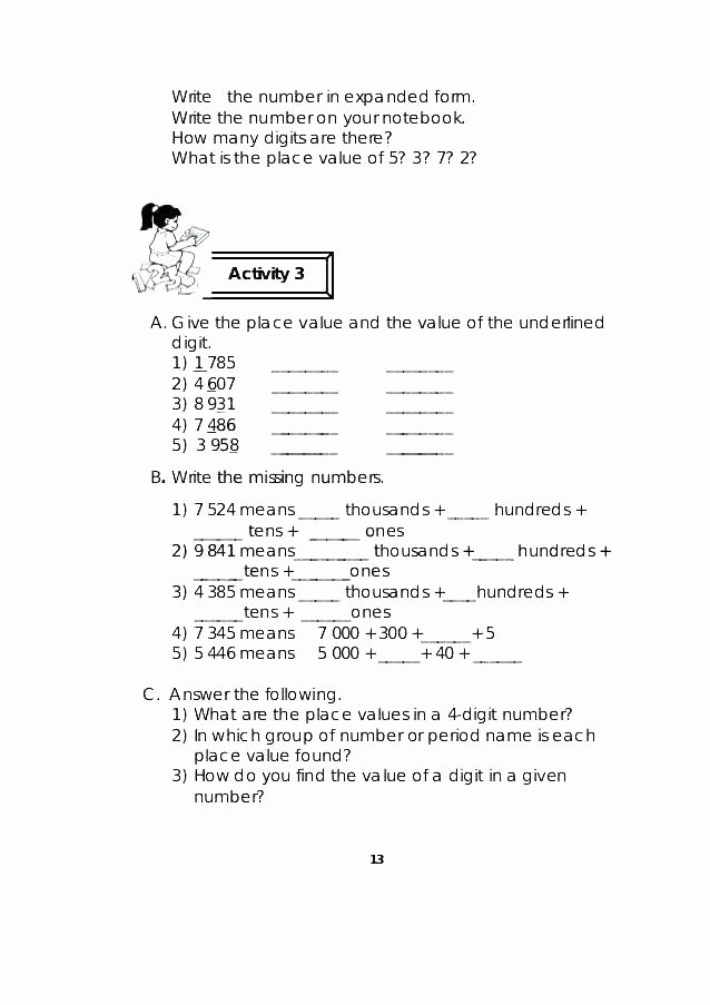 Expanded form Worksheets 1st Grade Expanded form Worksheets Second Grade Place Value Worksheets