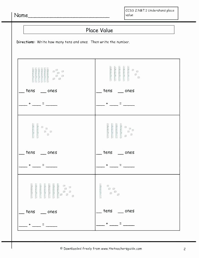 Expanded form Worksheets Second Grade Paring Numbers Worksheets First Grade Place Value and