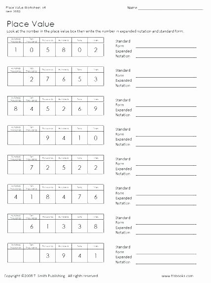 Expanded form Worksheets Second Grade Standard Expanded and Word form Worksheets – Kcctalmavale