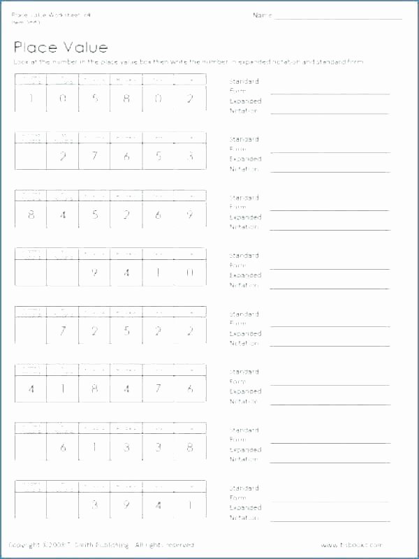 Expanded form Worksheets Second Grade Standard form and Expanded form Worksheets – Jhltransports