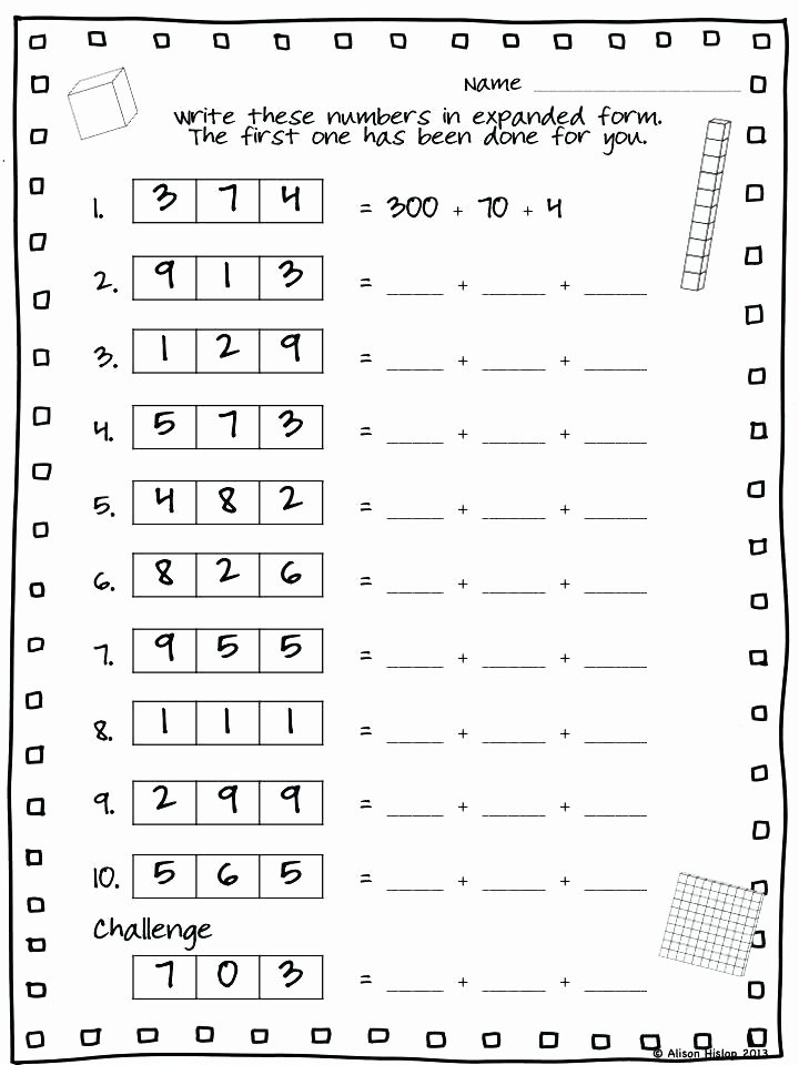 Expanded Notation with Decimals Worksheets Math Worksheets Expanded form Download them and Try to