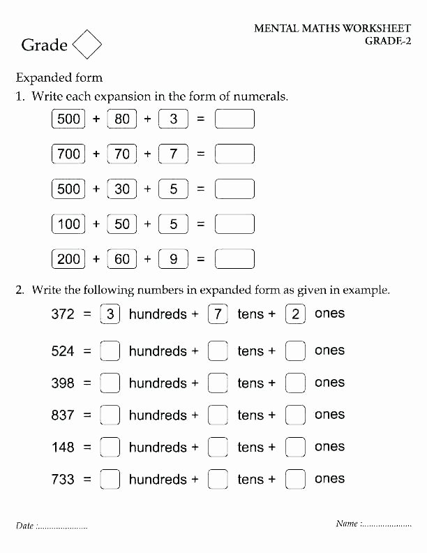 Expanded Notation with Decimals Worksheets Place Value Of whole Numbers Worksheets