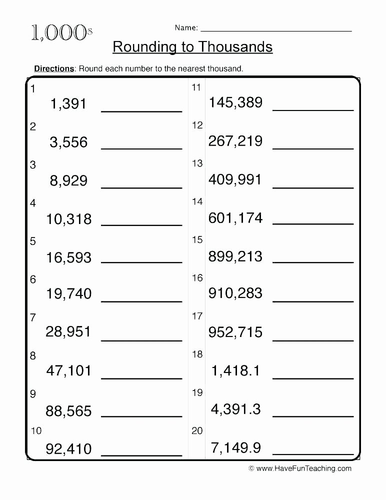 Expanded Notation Worksheets 3rd Grade Rounding to the Tens Worksheets and Es Place Value Grade